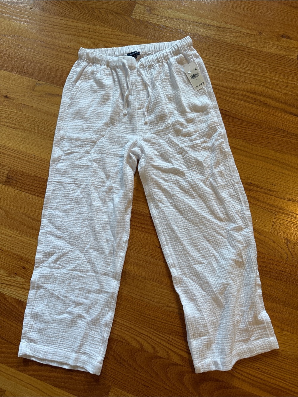 Splendid White Wide-Leg Pull-On Pants - Picture 1 of 4